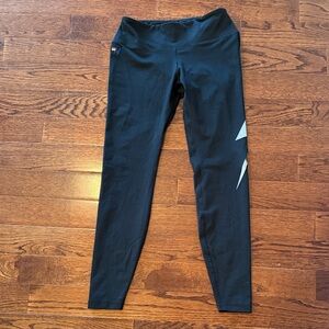 Aviator Nation women’s Black Leggings with Gray Lightning Bolt size medium